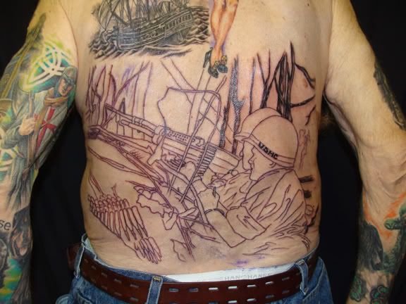 Vietnam War Tattoo. Ok, so here is the next multi-sitting project that I 