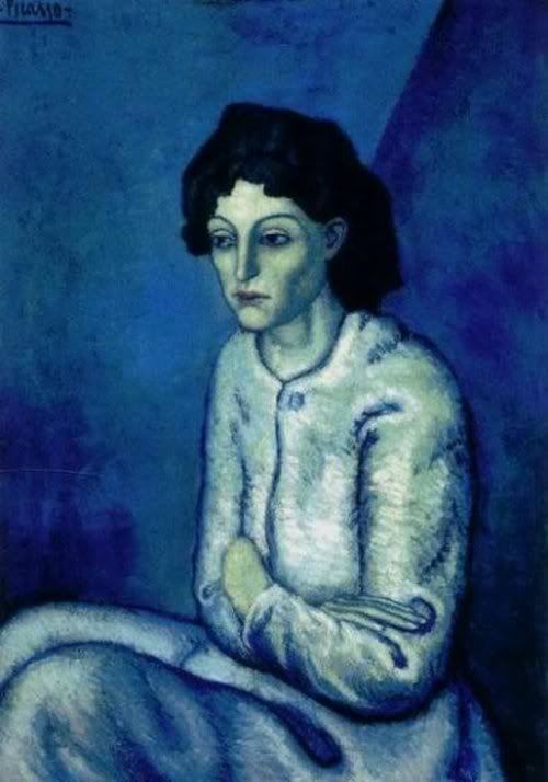 picasso blue period woman. famous Blue Period,