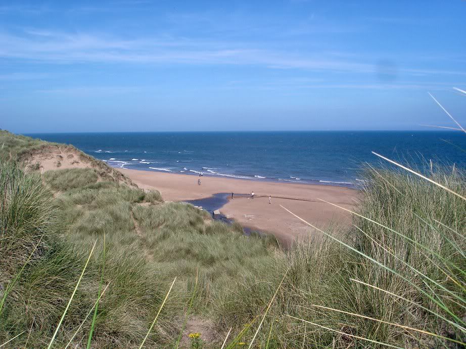 beach sand dunes. View From Balmedie Beach Sand