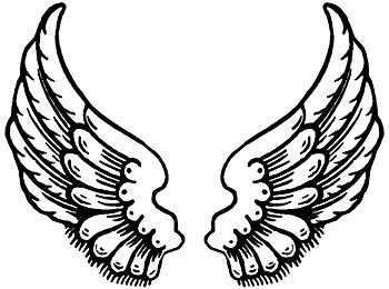 drawings of angel wings presence