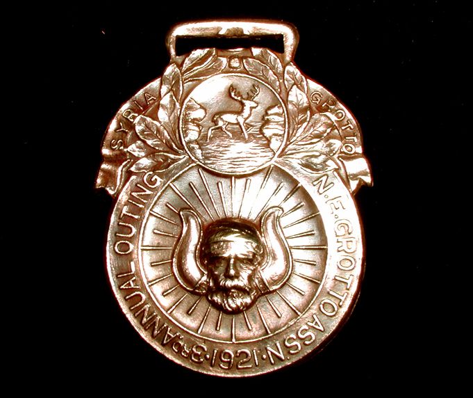 Wonderful MYSTICAL MOKANNA Antique MASONIC GROTTO FOB! Rare!