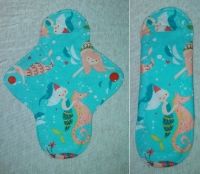 Mermaid print cotton-topped Cloth Menstrual Pad