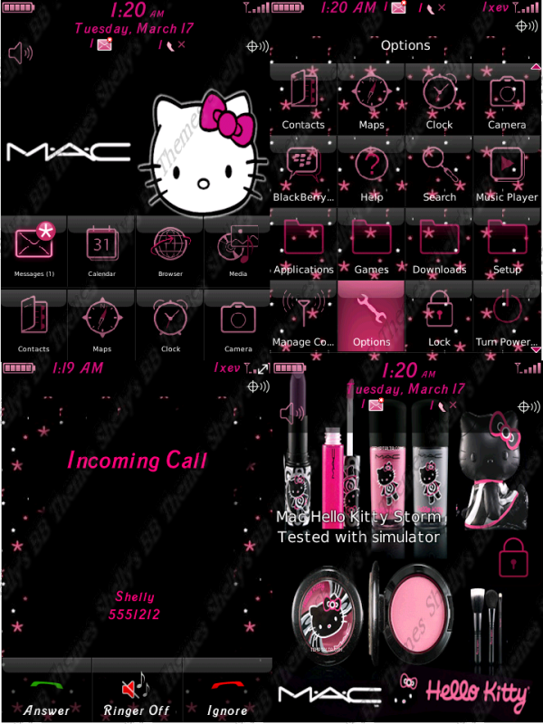 Hello Kitty Desktop Theme. BlackBerry Mac Hello Kitty