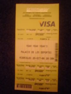My awesome YYY's ticket!