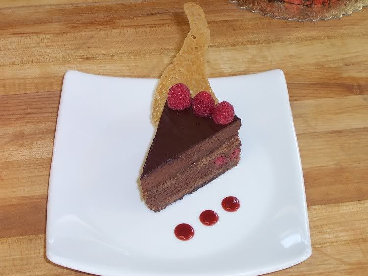 chocolate raspberry mousse cake