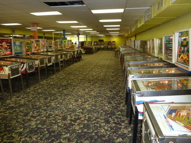 row of pinball