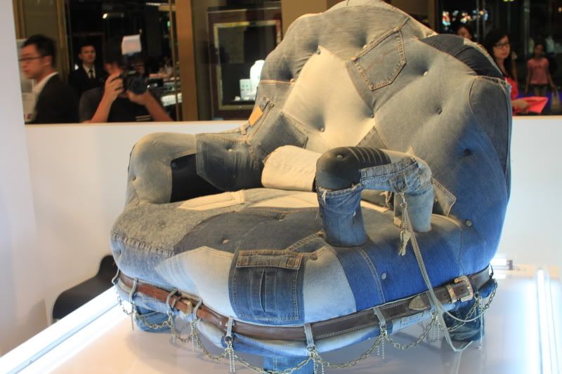 denim couch