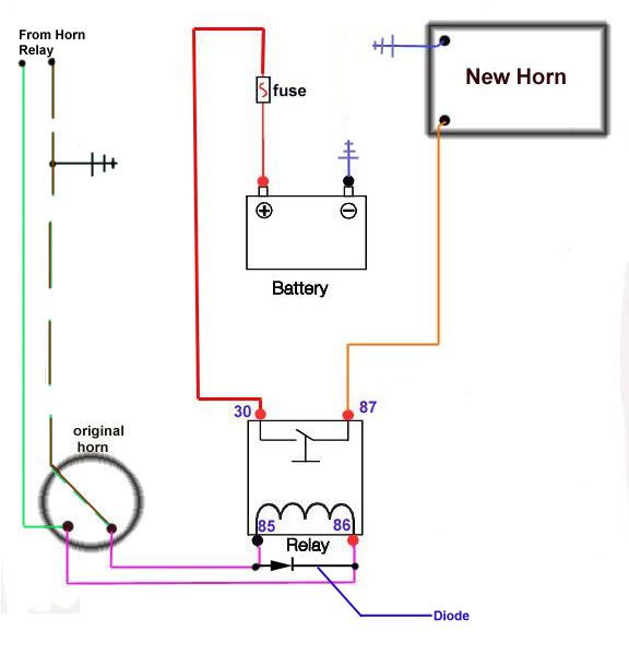 How do I install diode in relay for Steble TM80 horn in 99 R1100RTP