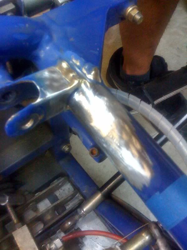 welding on a chassis that's been brazed racedeZert