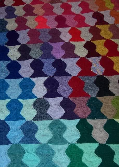 Knitting Blanket Squares