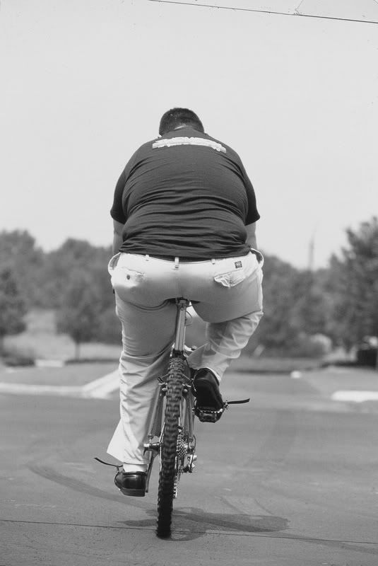 Fat Man Cycling