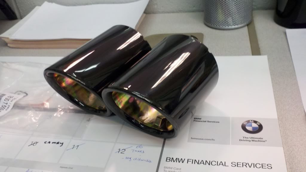 Oem bmw e92 m3 edition black chrome exhaust tips #6