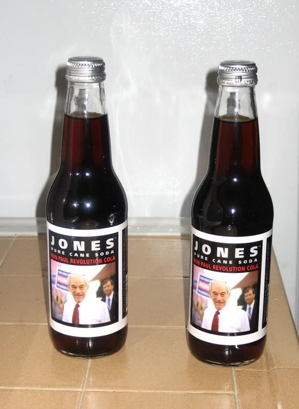Jones' Ron Paul Revolution Cola