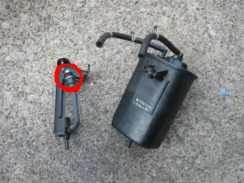 charcoal canister check valve