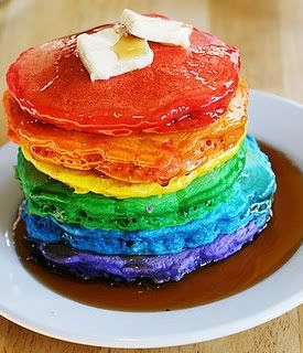 Rainbow Pancakes Pictures, Images and Photos