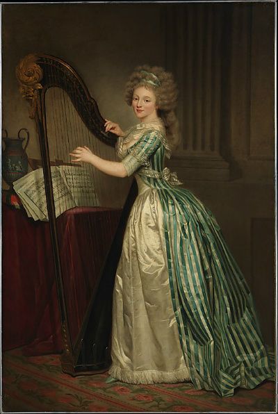 Elisabeth Louise Vigée Le Brun, Marie Antoinette in a Blue Velvet Dress  and a White Skirt