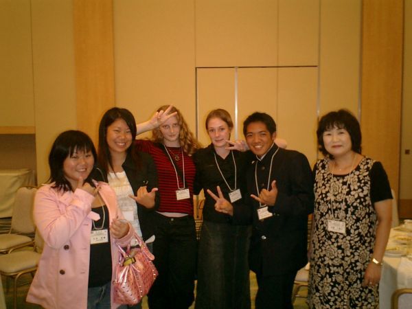 From Left to Right: Kaori, Yuka, me, Libby, Brent, and someone who I can't remember. Yuka and Kaori went to Kauai as exchange students last year. Libby and Brent are the other exchange students from Kauai.