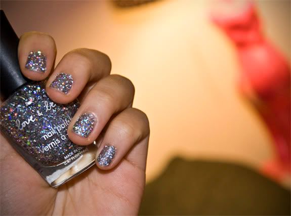 Happy Birthday Glitter Fireworks. glitter nail polish