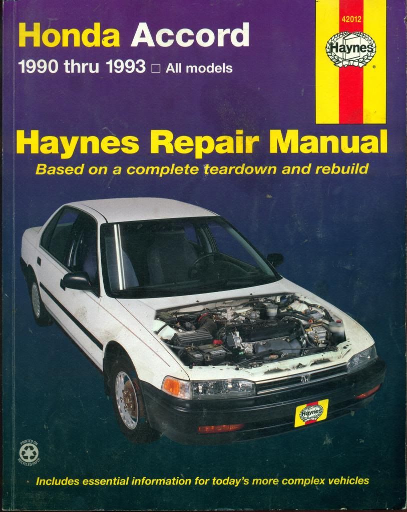 Haynes repair manual 1992 honda accord #1