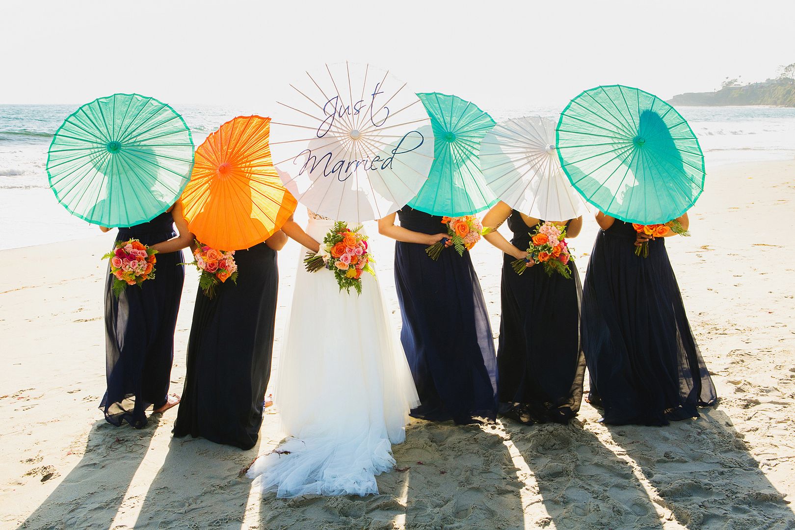 Beach Wedding Prop Idea Parasols