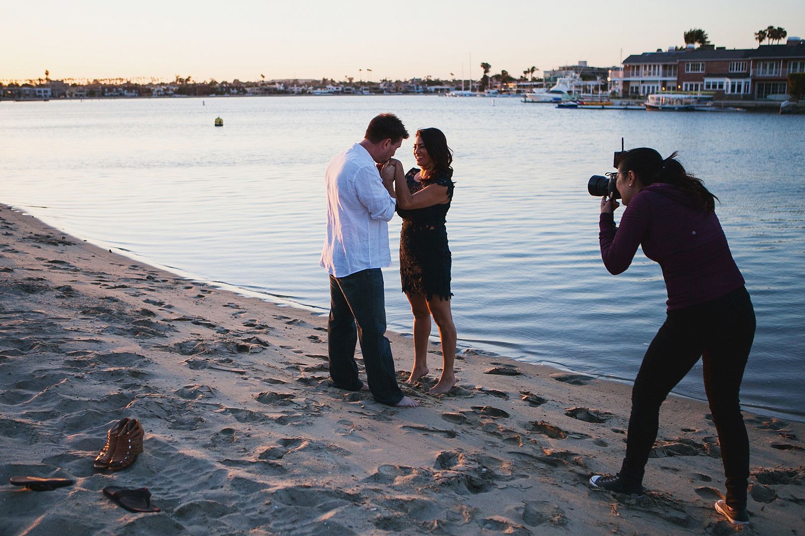 bts Sherri J Photography at Engagement Session in Long Beach