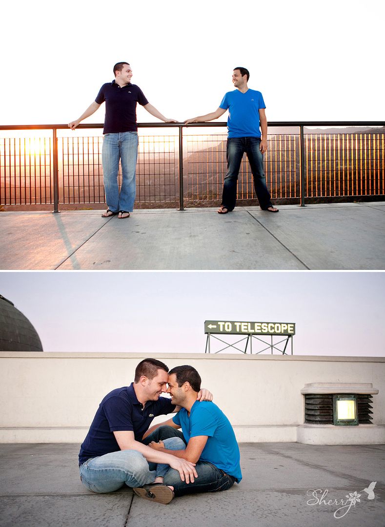 Griffith Observatory engagement photography