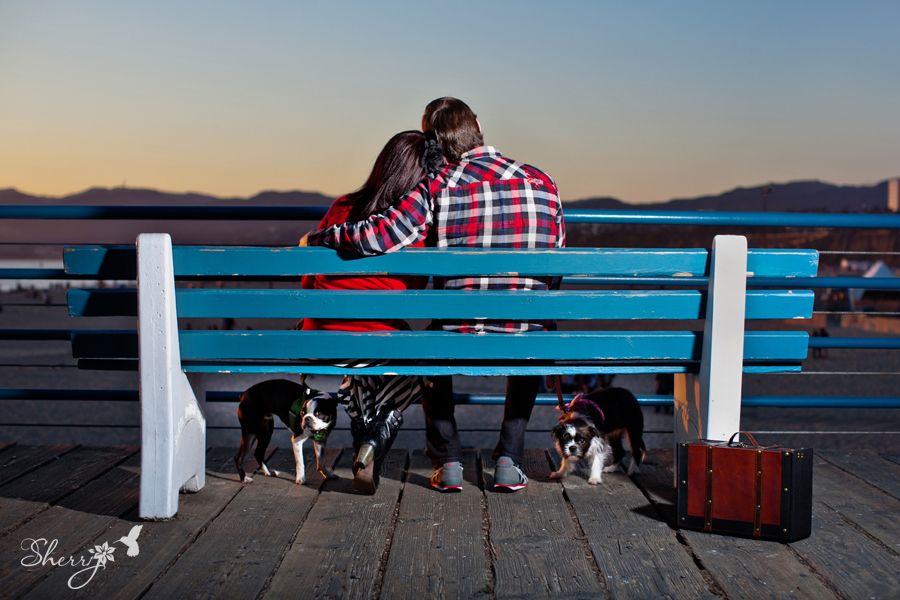 movie themed engagement photoshoot