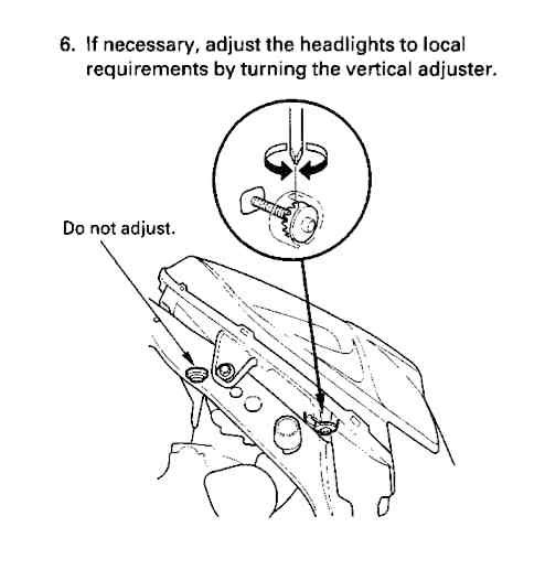 Adjusting honda headlights #3