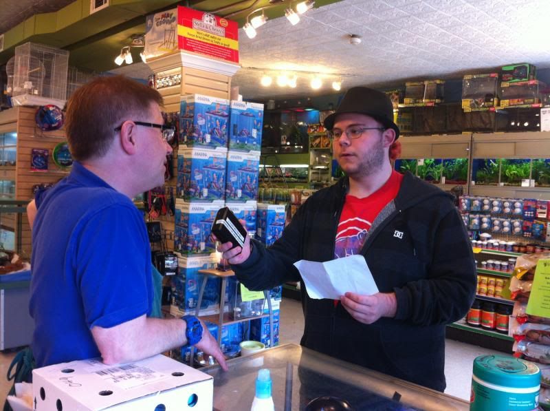 NTHS student interviews owner of Wilmette Pet Center as part of his training at JJ's List