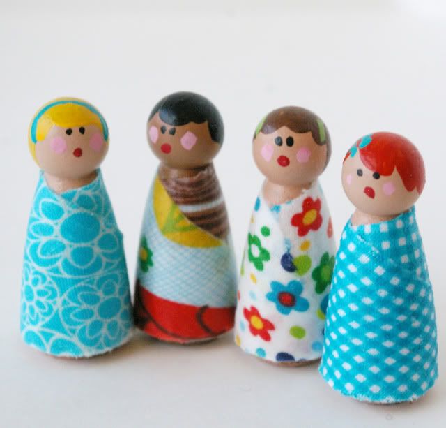 Resolve to Play :: Peg Dolls (5 Sets to Choose From)