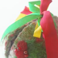 Share :: Red & Green  Holly Gift Ball