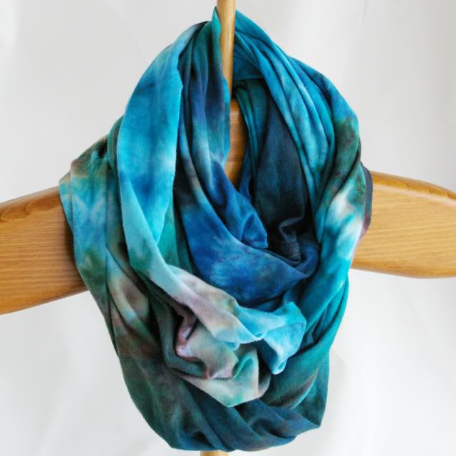 Infinitely Strong:: Cotton Jersey Circle Scarf (Earth and Sky)