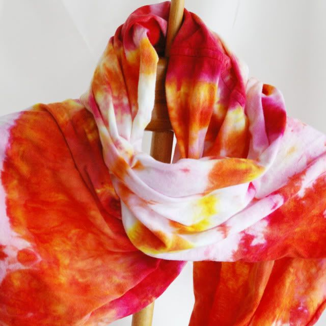 Infinitely Strong:: Cotton Jersey Circle Scarf (Precious Fire)