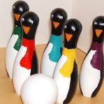 Miniature Penguin Bowling! (6 piece set)