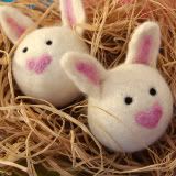 BTRT ~ Hop! The Baby Bunny (Felted Wool Ball)