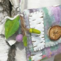To Honour the Spring (Spring Birch Felted Purse)