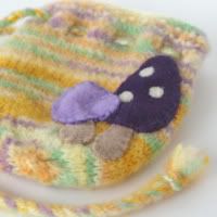 The Little Acorn Pouch :: Golden Toadstool Pouch