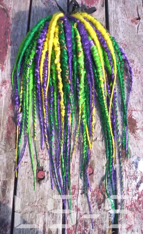 mardi gras hair extensions