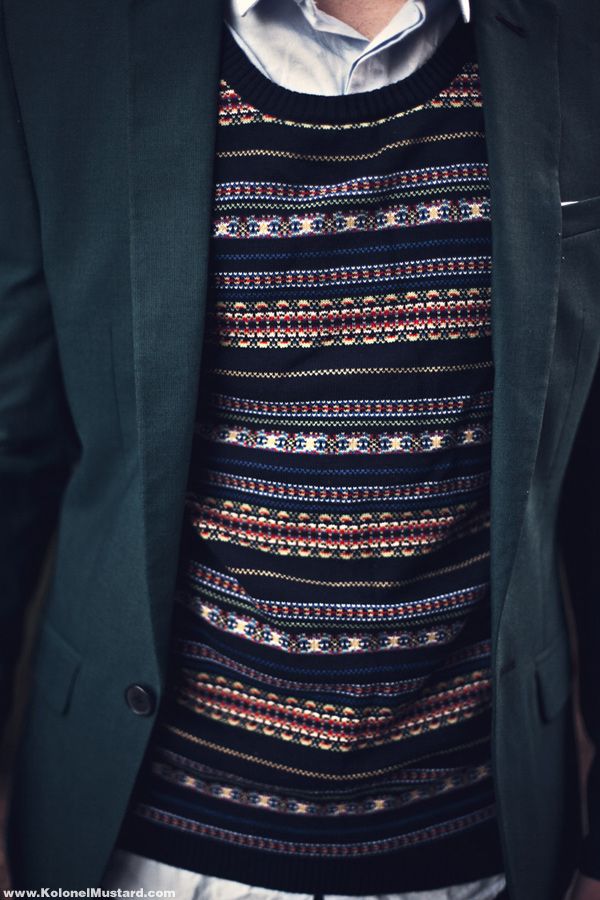 Ben Galbraith Asos Green Suit, Arvust Pullover, Asos Shirt