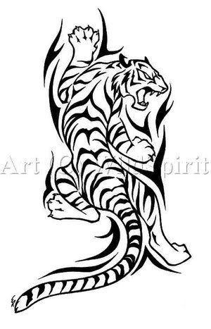 tiger tattoos. Cool Tiger Tribal Tattoo