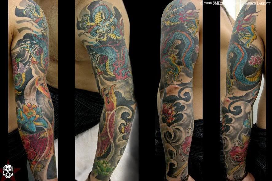 dragon koi tattoo sleeve dragon sleeve tattoos