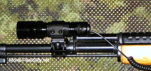 remote switch flashlight mounted on SKS-D