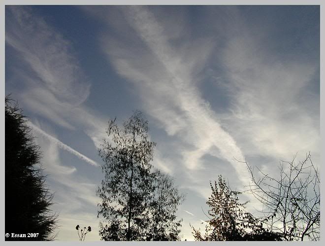 Chemtrails Vs Contrails. Contrails persisteing and