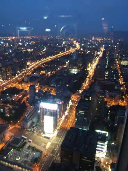 Night lights of a bustling city