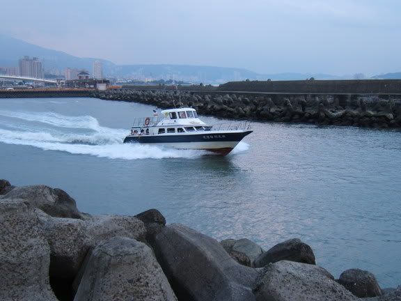 Vessel leaving the harbour