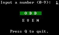 assembly programming odd even number