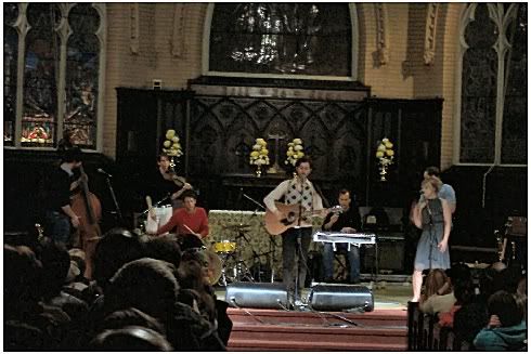 Great Lake Swimmers and friends at Church of the Redeemer: photo by Michael Ligon