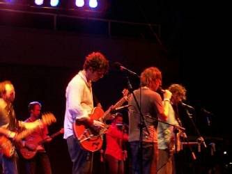 Broken Social Scene @ Harbourfront (Toronto, Ontario), part of Gobsmacked festival, August 27, 2004: photo by Mike Ligon