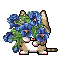 Kitty hiding behind flowers photo AddEmoticons0094.gif
