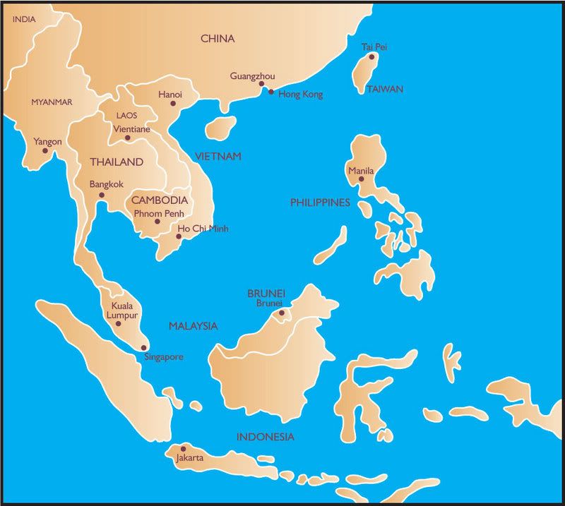 south east asia map outline. south east asia map outline.